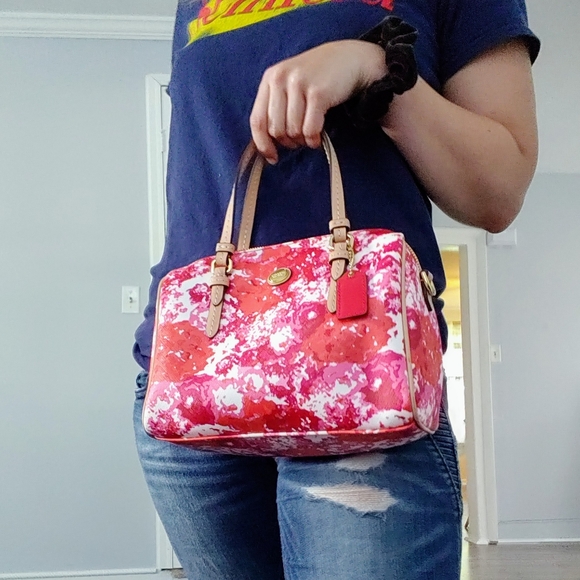 SOLD NWOT Coach Peyton Floral Bennett Mini Satchel - Picture 3 of 4